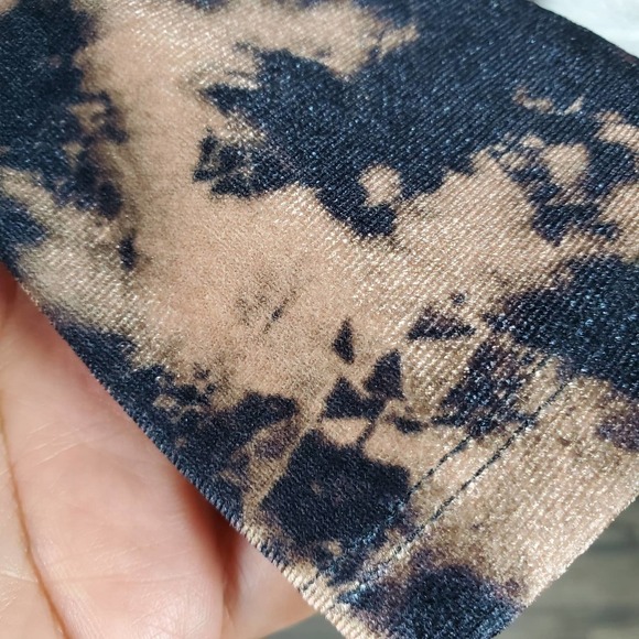 Topshop Tie Dye High Rise Bell Bottom Flared Retro Velvet Pants Size 8 - Picture 6 of 9